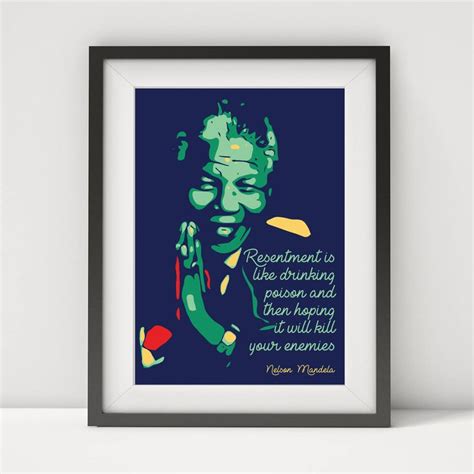 Nelson Mandela, Nelson Mandela print, Nelson Mandela poster, Nelson ...