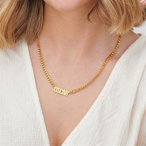 Gold Vermeil Name Necklace Atelier Yuwa Ciao Jp