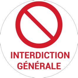 Panneau Pictogramme Interdiction G N Rale