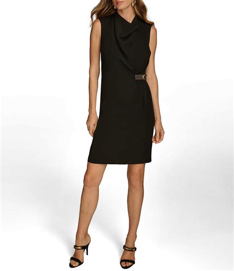 Donna Karan Silky Twill Cowl Neck Sleeveless Sheath Dress Dillards