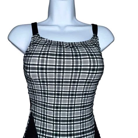 Vintage Vtg 80 90s Mainstream Gingham Black White 1 … Gem