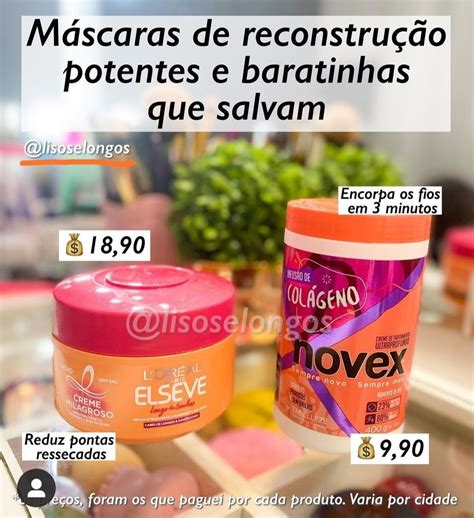 Melhores Mascaras Reconstrutoras Baratas - Máscaras baratas de reconstrução | Dicas de cabelos lisos, Nutrição ...