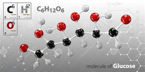 Modelo Da Molécula Da Glicose De Bola E De Vara Glucopyranose