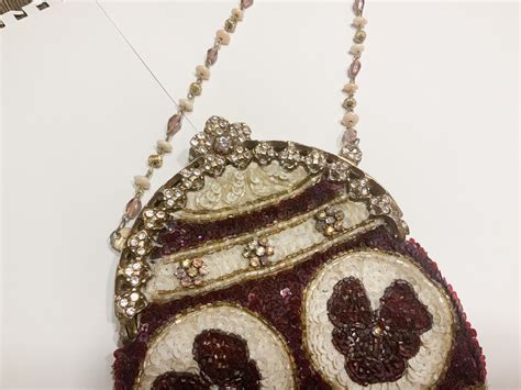 Antique Micro Beaded Art Deco S Evening Bag Rhin Gem