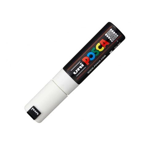 Marker UNI PC 8K Posca 8 0 Mm Varf Tesit Alb 16599 M652