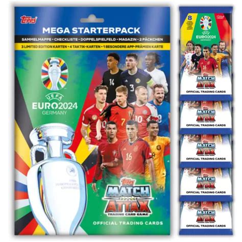 Topps Uefa Euro Em Deutschland Match Attax Starterpack Mit Packs