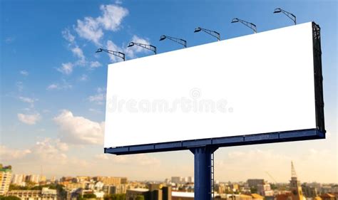 Mockup Large White Blank Billboard Or White Promotion Poster Displayed