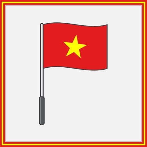 Premium Vector Vietnam Flag Cartoon Vector Illustration Flag Of