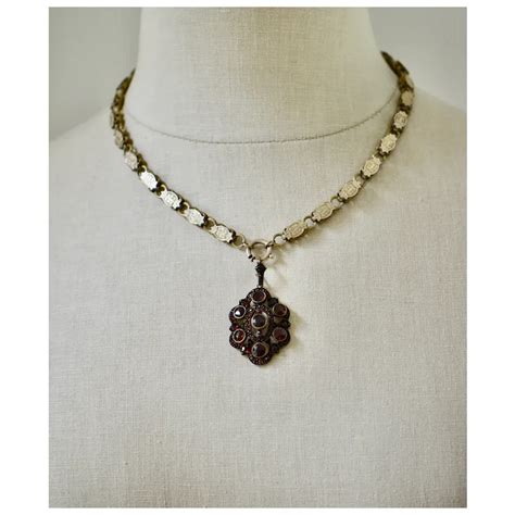 Victorian Antique Bohemian Garnet Large Pendant Ruby Lane