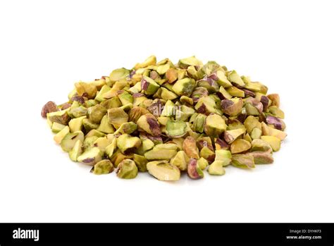 Chopped Pistachio Nuts Isolated On A White Background Stock Photo Alamy