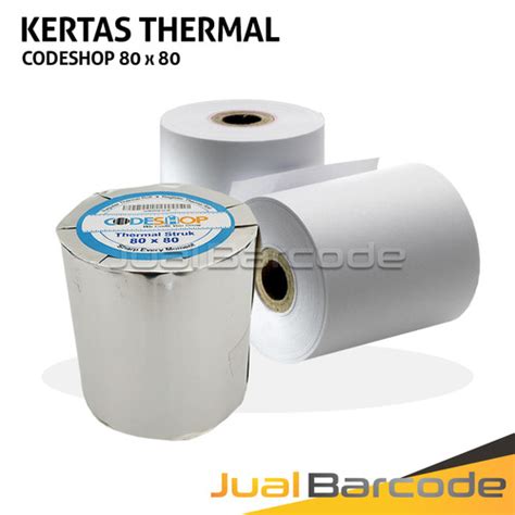 Jual Kertas Thermal Codeshop 80x80 Mm Struk Kasir Printer 80mm