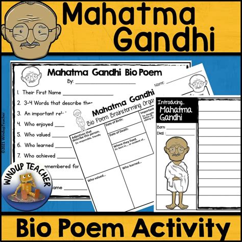 Mahatma Gandhi Poem Writing Activity | Made By Teachers