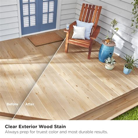 Valspar Pre-tinted Clear Exterior Wood Stain and Sealer (5-Gallon ...