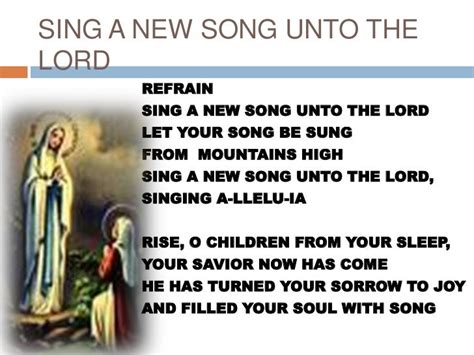 Sing a new song unto the lord