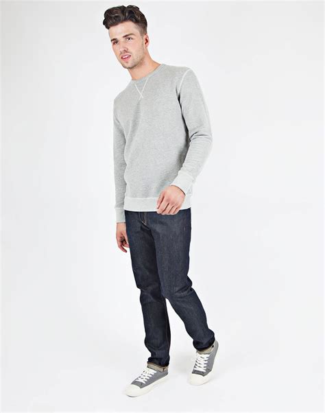 Lee Jeans Lee Crew Neck Sweatshirt In Gray For Men Lyst