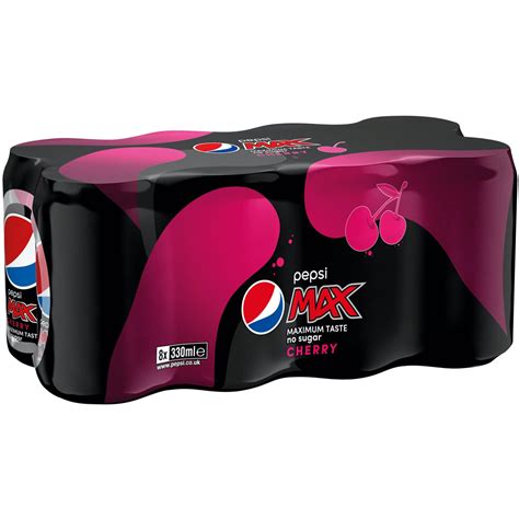 Pepsi Max Cherry 8 X 330ml Wilko