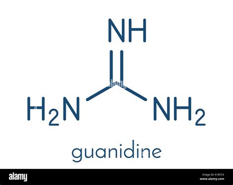 La guanidina molécula Fórmula esquelética Imagen Vector de stock Alamy