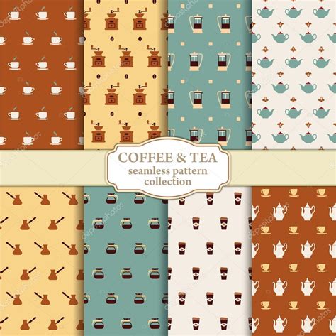 Tea And Coffee Backgrounds Stock Vector Image By Klava 66203703