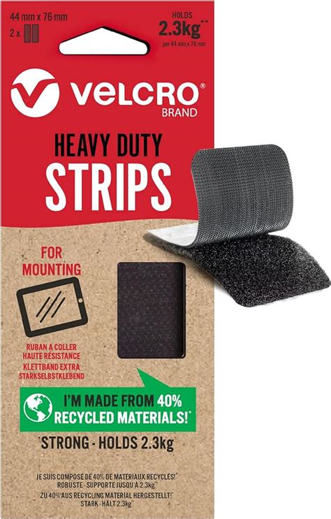 Velcro Brand Eco Heavy Duty Strips Extra Strong Self Adhesive