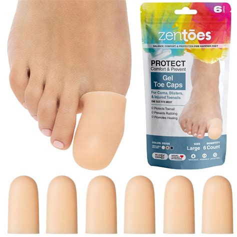 Buy ZenToes 6 Pack Gel Toe Cap And Protector Cushions And Protects To