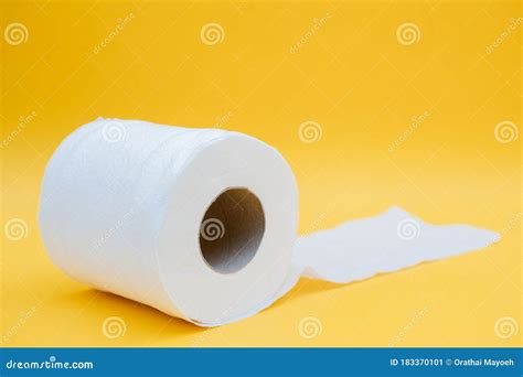 Toilet Paper Roll For To Wipe Clean Personal Sanitary Paper Stock Image