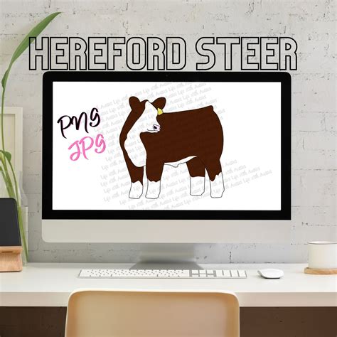 Hereford Show Steer Show Cattle Stock Show Instant Digital Download