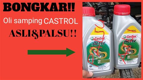 Cara Membedakan Oli Samping Castrol Yang Asli Dan Palsu YouTube