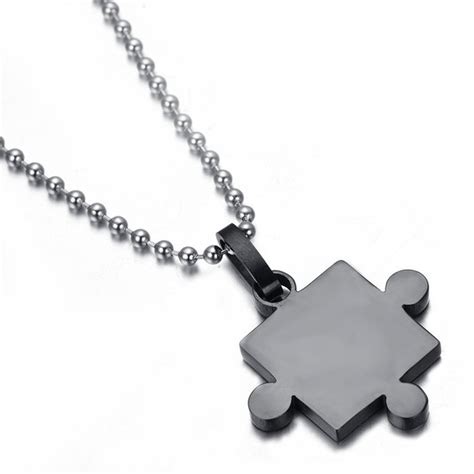 Couple Necklace Men Women S Pcs Stainless Steel Pendant Necklace