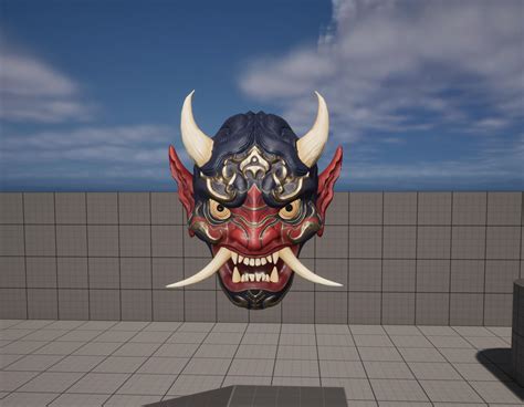 Ninja_Demon_Mask - 3D Model by Amistat