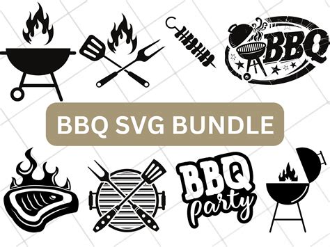 Bbq Svg Grilling Svg Barbeque Svg Bundle Kitchen Svg Dads Bar And