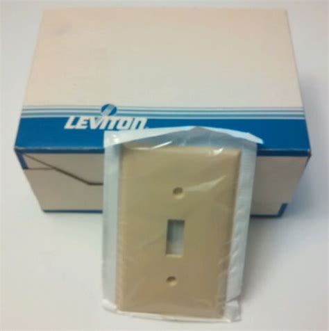 25 Ivory Switch Cover Wall Plates Leviton Single Gang High Abuse Ebay