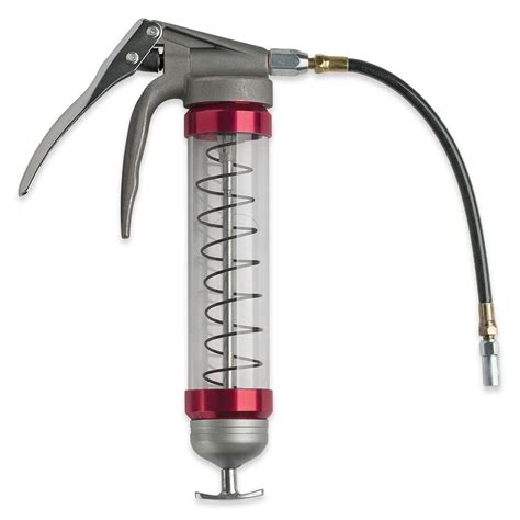 Plews Ultraview Pistol Grip Grease Gun With Red Tube Ends The