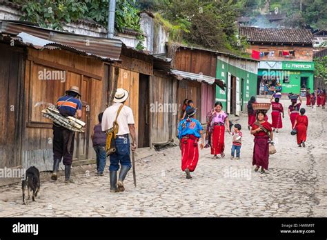 Guatemala Quiche Department Nebaj Ixil Mayan Village Nestled In The