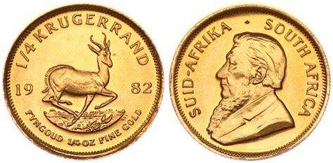 Südafrika Gold Krugerrand 1982 South Africa 1 4 Unze Krügerrand