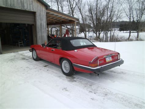 Classic Collectible Jaguar Red Convertible Garage Kept Since New Nice