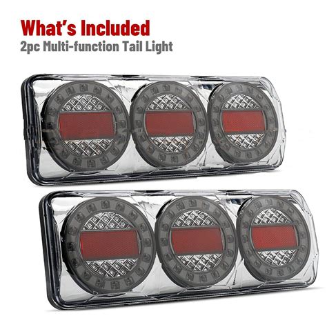 X Led Combination Tail Lights Stop Tail Indicator Reverse Truck Ute