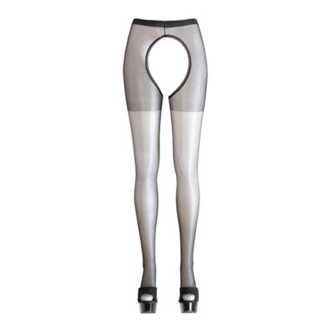 Strumpfhose S M L XL Schritt offen Po frei Nylons Reizwäsche sex