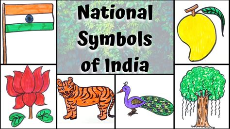 How to Draw National Symbols of India भरत क रषटरय चहन for