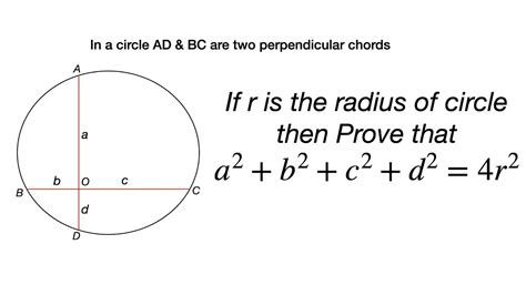 In A Circle AD BC Are Two Perpendicular Chords With Segments A B C D