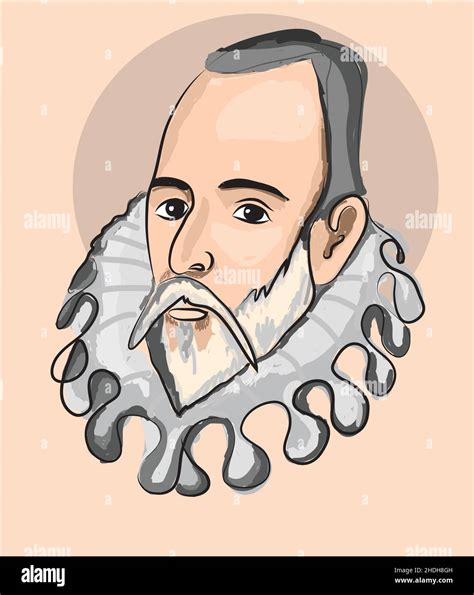 Portrait de miguel de cervantes Stock Vector Images - Alamy