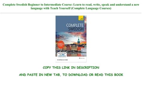 B O O K Complete Swedish Beginner To Intermediate Course Learn To