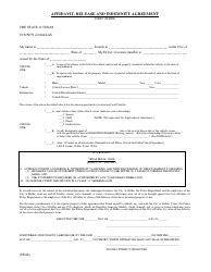 City Of Dallas Texas Affidavit Release And Indemnity Agreement Next