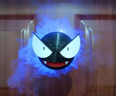 Gastly With Water Fog That Colorerd By The Light Of Led Pokemon