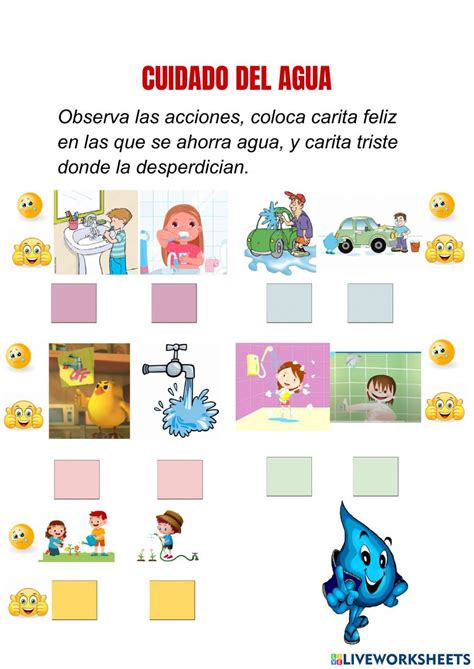 Acciones Para Cuidar El Agua Worksheet Cuidado Del Agua Tecnicas De