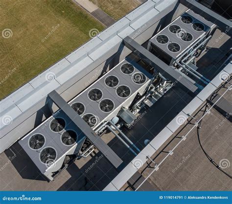 Ventilation System On The Roof Of The Building Hvac Stock Image