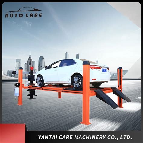 Manual Single Side Lock Release Four Post Car Lift Four Post Hydraulic