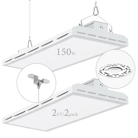 bulbeats 2FT LED High Bay Shop Light, Surface & Suspended Mount 150W ...