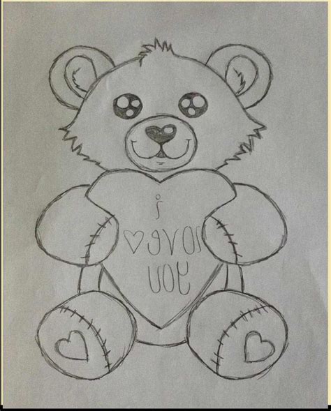 Pencil Sketch Of Teddy Bear At PaintingValley Explore Collection