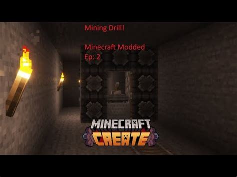 I Build A Mining Drill With The Minecraft Create Mod Modded