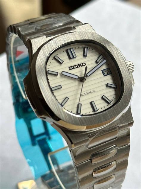 Seiko Mod NH35A Nautilus White Men S Fashion Watches Accessories